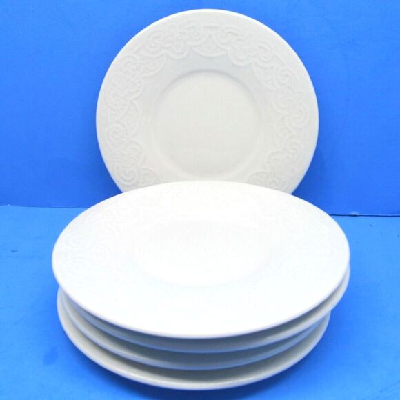 Tabletops Unlimited Battenburg Lace 6 1/4" Plates Saucers  Bundle of 5 - Picture 5 of 5
